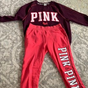 Pink sweat outfit
